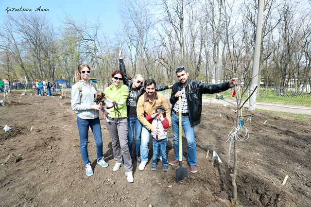 Maralin Ru during the holiday plant a tree 2013