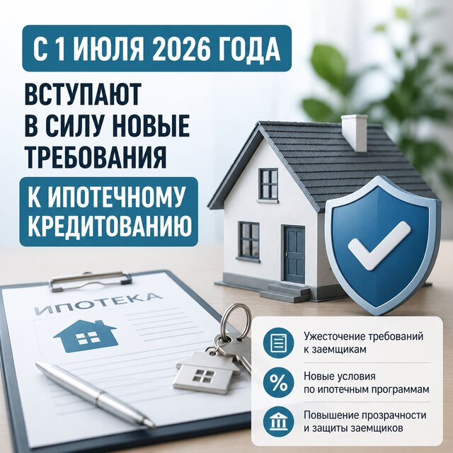  Ипотека меняет правила: что важно знать с 1 июля 2026 года