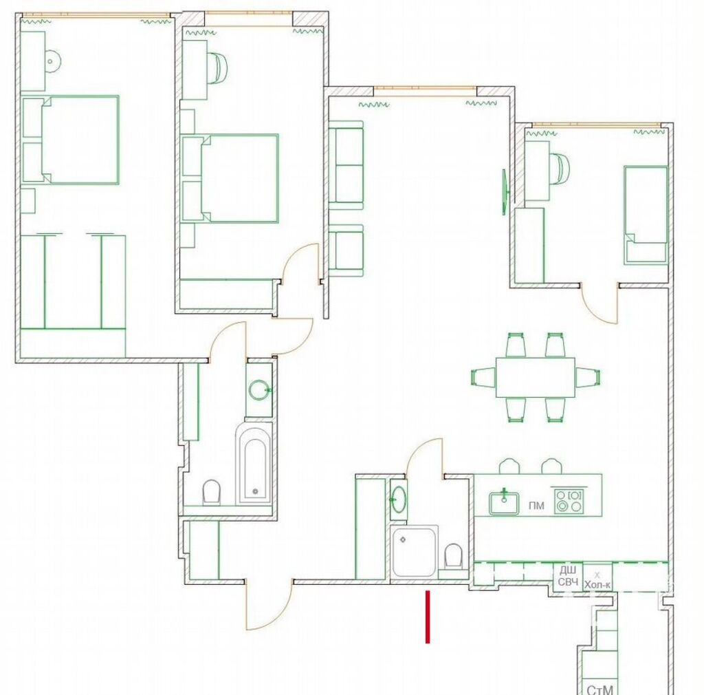 four-bedroom apartment
